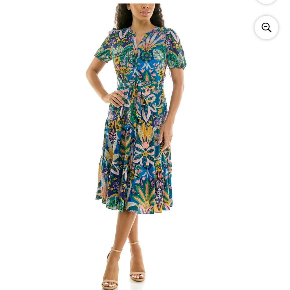 Nanette Lenore Women’s Puff Sleeve Midi Dress